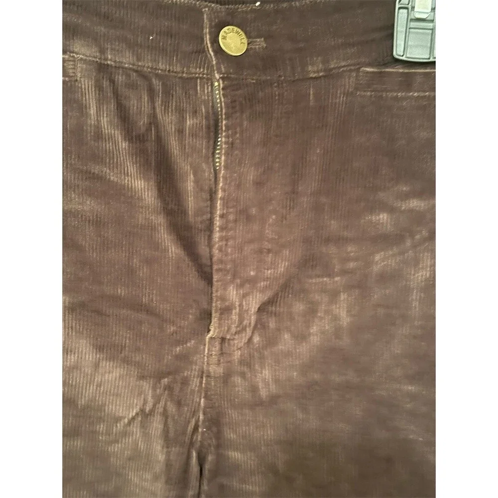 J.Crew Pants Womens Size 31 Brown High Rise Straight Leg Patch Pockets - Picture 2 of 8